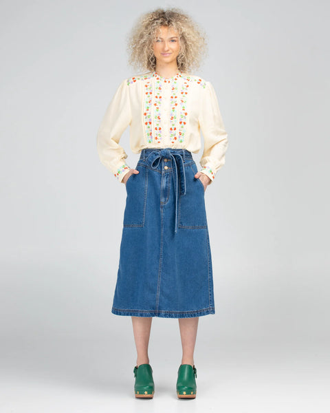 Isla Skirt in Brando Denim