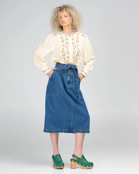 Isla Skirt in Brando Denim