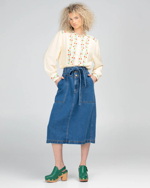 Isla Skirt in Brando Denim