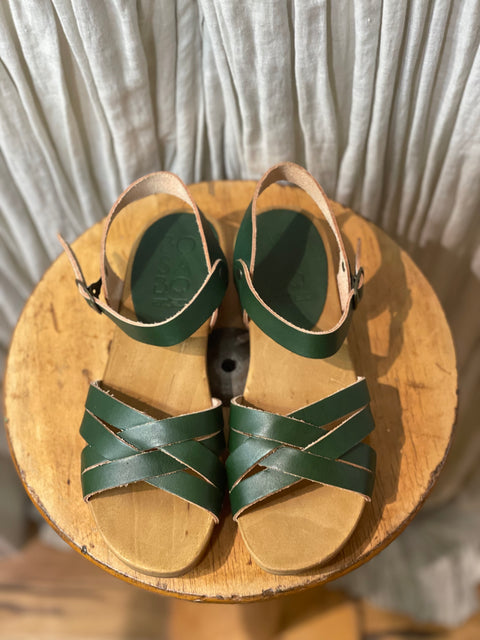 Bosabo Sandal in Veg Emerald Green