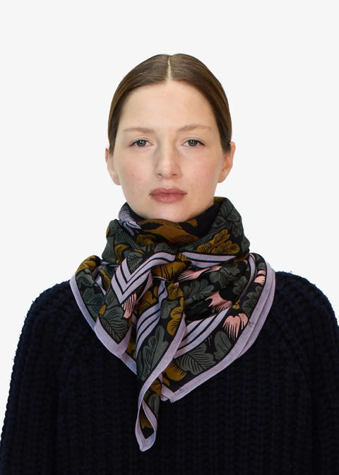 Panthere Square Scarf in Golden Brown