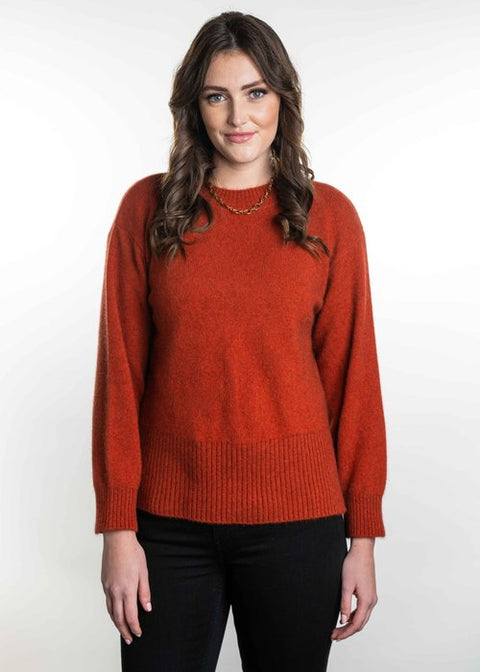 Split Hem Sweater in Sienna