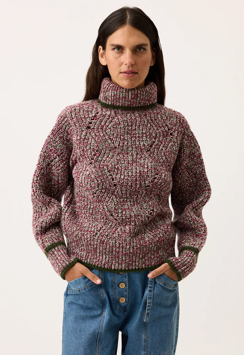 Cara Roll Neck Knit in Blushwood