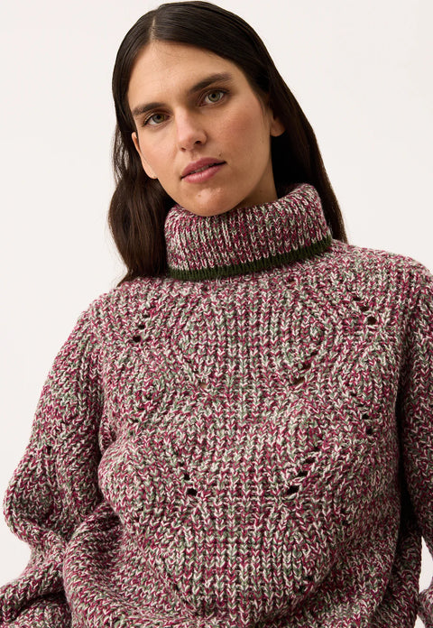 Cara Roll Neck Knit in Blushwood