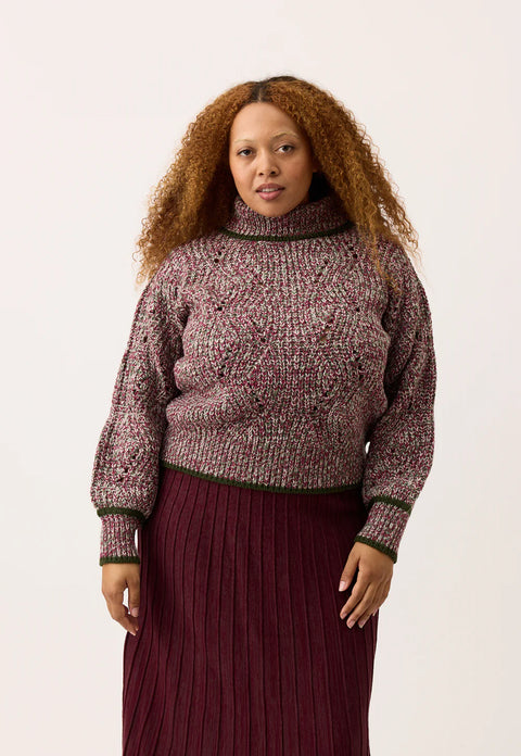 Cara Roll Neck Knit in Blushwood