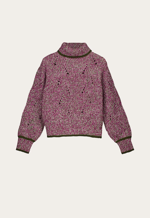 Cara Roll Neck Knit in Blushwood