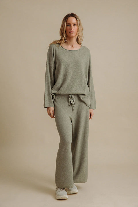 Winter Retreat Merino Cotton Pant in Acacia